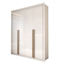 Guarda-roupa Solteiro Severo 4 Portas 3 Gavetas Branco - Panorama Móveis - 3
