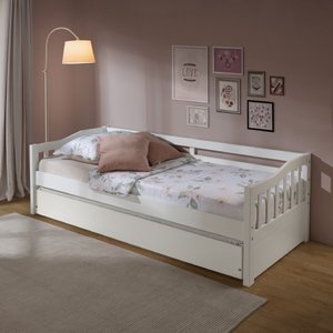 Sofá Cama Plus em Madeira Maciça Mv Outlet Branco