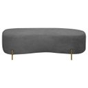Ver imagem 2 de Puff Decorativo Banqueta Orgânico Feijão Curvo Maitê 138cm Bouclê:cinza Grafite