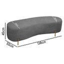 Ver imagem 4 de Puff Decorativo Banqueta Orgânico Feijão Curvo Maitê 138cm Bouclê:cinza Grafite