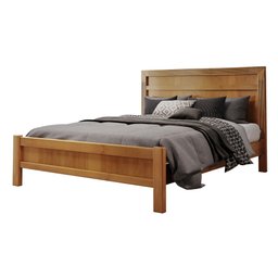 Cama Casal Laguna 140cm Nogueira Josandro:amêndoa Mel - 2
