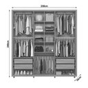 Ver imagem 2 de Guarda Roupa Veronese 6 Portas 4 Gavetas Cinamomo Off White Madetec