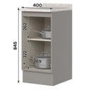 Ver imagem 3 de Balcao com Tampo 1 Porta 40 Cm Americana Cinza Calcare Henn