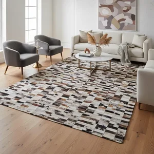 Tapete de Couro Natural Mesclado 2,00 X 1,50 M