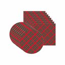 Ver imagem 2 de Kit Sousplat + Guardanapo Natal Xadrez Vermelho/verde Nsw 8 Peças sem Base