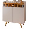 Bar Adega Empório 2 Portas Off White/ Cinamomo - Jcm Móveis - 2