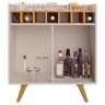 Bar Adega Empório 2 Portas Off White/ Cinamomo - Jcm Móveis - 3