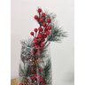Arranjo Flores Natalino Natal Vaso Tubo de Vidro 65cm - 3