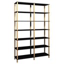 Ver imagem 1 de Estante 140x38x221 Preta C/ 6 Prat. 33cm