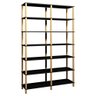 Estante 140x38x221 Preta C/ 6 Prat. 33cm - 1