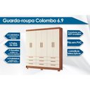 Ver imagem 4 de Quarto Completo Casal Guarda Roupa 6PTAS Colombo + Cômoda Master Areia S. Andirá