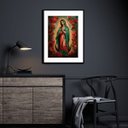Ver imagem 1 de Quadro Sacro Nossa Senhora de Guadalupe - 60x48cm:madeira Preta