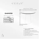 Ver imagem 4 de Mesa de Jantar Cone Tampo com Vidro Redonda Cairo Off White