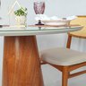 Mesa de Jantar Cone Tampo com Vidro Redonda Cairo - 13