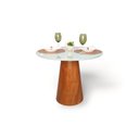 Ver imagem 3 de Mesa de Jantar Cone Redonda Vidro Cairo Branco