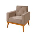 Ver imagem 3 de Kit Sofá Bari Retrátil Reclinável 1,90m Pillow + Poltrona Florença Espuma Premium - Castor Veludo