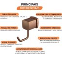 Ver imagem 5 de Cabide para Banheiro de Metal Block Cobre/Matte Meber Metais