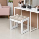 Ver imagem 6 de Pufe Banqueta Baixa Banco Estofado Mdf Luanda Quarto Luxo Fenix:branco