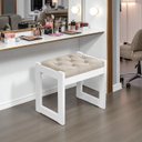 Ver imagem 3 de Pufe Banqueta Baixa Banco Estofado Mdf Luanda Quarto Luxo Fenix:branco