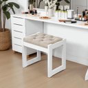 Ver imagem 4 de Pufe Banqueta Baixa Banco Estofado Mdf Luanda Quarto Luxo Fenix:branco