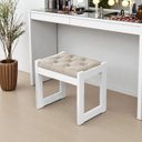 Ver imagem 5 de Pufe Banqueta Baixa Banco Estofado Mdf Luanda Quarto Luxo Fenix:branco
