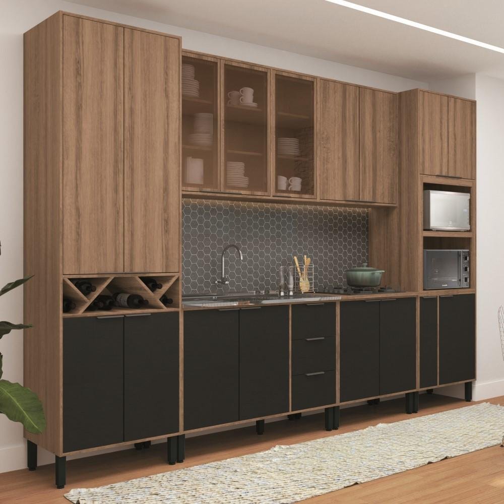 Kit Cozinha Planejada Completa Modulada Conjunto 6 Peças 15 Portas ...