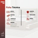 Ver imagem 3 de Balcão Nova Dubai 3938 - Mdf 2 Portas com Prateleira e Puxadores Alumínio - Casamia