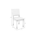 Ver imagem 7 de Conjunto Mesa de Jantar e 4 Cadeiras Estofadas com Tampo MDF e Vidro Jade 120x80cm Off White/Marrom