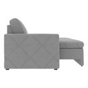Ver imagem 4 de Sofá com Chaise Chel 4 Lugares Retrátil 295cm Cinza Claro Veludo