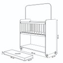 Ver imagem 3 de Mini Berço Bed Side Grade Movél com Colchão Cor Nature