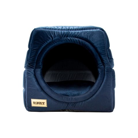 Cama Iglu e Toca para Cachorro Luppet Marinho Super Luxo - G