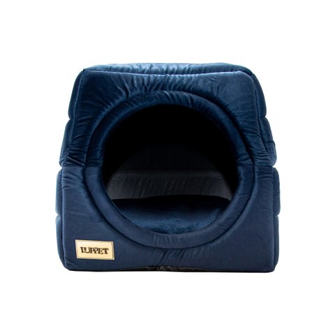 Cama Iglu e Toca para Cachorro Luppet Marinho Super Luxo - G