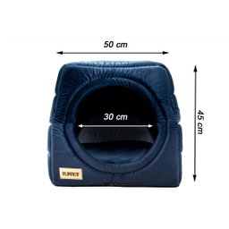 Cama Iglu e Toca para Cachorro Luppet Marinho Super Luxo - G - 6