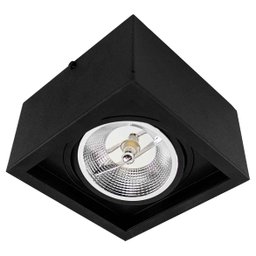 Plafon Spot Sobrepor Box Preto Alumínio P/ Ar111 Gu10 Starlumen St2939 - 1