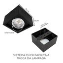 Ver imagem 2 de Plafon Spot Sobrepor Box Preto Alumínio P/ Ar111 Gu10 Starlumen St2939