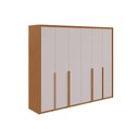 Ver imagem 5 de Guarda Roupa 6 Portas e 6 Gavetas Imperatore Amêndoa-off White - Lopas