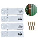 Ver imagem 3 de Dobradiça Porta Cadeado Fecho Trinco Zincado 11,5cm para Portão Gaveta Armário | Silvana | Kit 04 Un