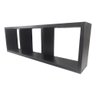 Nicho Preto com 3 Compartimentos Mdf Decorativo Organizador - 4