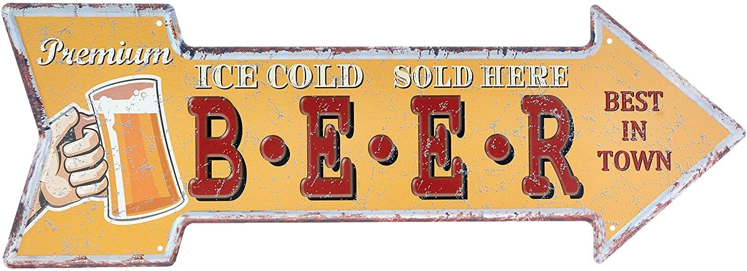 Placa Decorativa Retro Metal Laranja Seta para Sala Quarto - 2