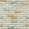 Papel de Parede Adesivo Tijolinho em Tons Verde e Bege 3m - 3