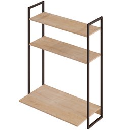 Escrivaninha Suspensa Para Escritório e Home Office Com 2 Prateleiras Parla F01 Nature - Lyam - 5