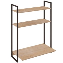 Escrivaninha Suspensa para Escritório e Home Office com 2 Prateleiras Parla F01 Nature - Lyam - 1 Escrivaninha Suspensa para Escritório e Home Office com 2 Prateleiras Parla F01 Nature - Lyam - 1