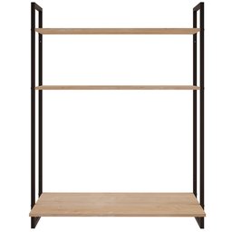 Escrivaninha Suspensa Para Escritório e Home Office Com 2 Prateleiras Parla F01 Nature - Lyam - 6