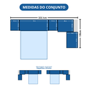 Ver imagem 7 de Guarda Roupa Modulado 5 Peças Elegance Cinza/Níquel/Angelin