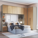Ver imagem 1 de Guarda Roupa Modulado 5 Peças Elegance Cinza/Níquel/Angelin
