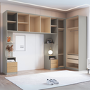 Ver imagem 2 de Guarda Roupa Modulado 5 Peças Elegance Cinza/Níquel/Angelin