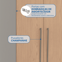 Ver imagem 5 de Guarda Roupa Modulado 5 Peças Elegance Cinza/Níquel/Angelin