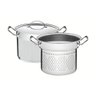 Jogo Cozi-pasta Professional Inox Fundo Triplo Tampa Plana Detalhe Satinado 2 Peças 24cm - 1