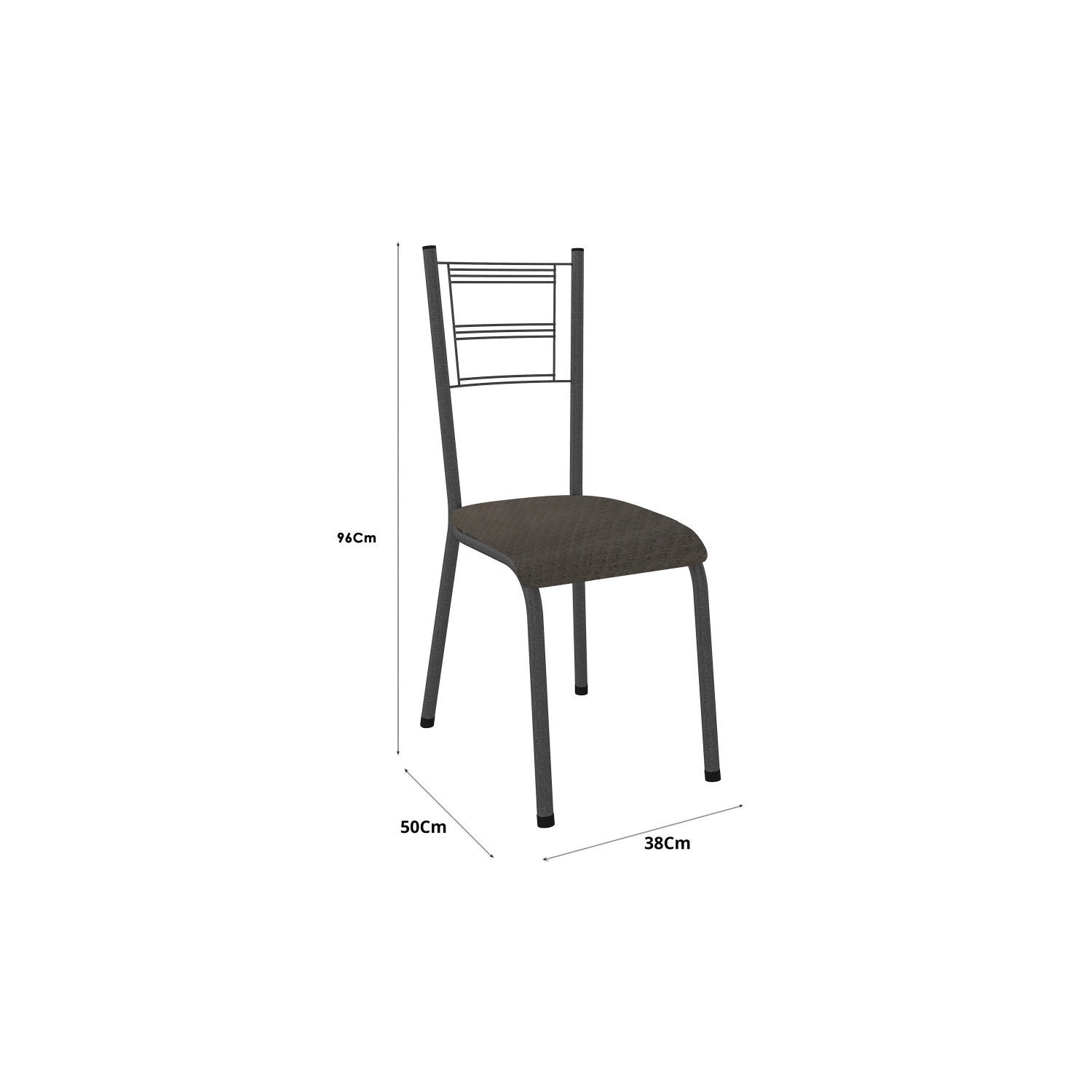 Conjunto Mesa de Jantar 136cm Miami com 4 Cadeiras Santiago - 6