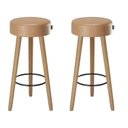 Ver imagem 4 de Conjunto Mesa Bistrô e 2 Banquetas Londres Salaone Marrom/Preto